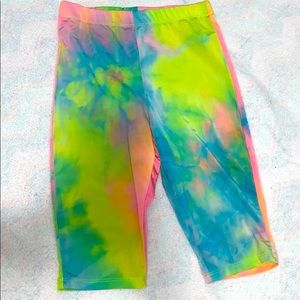 Tie dye biker shorts